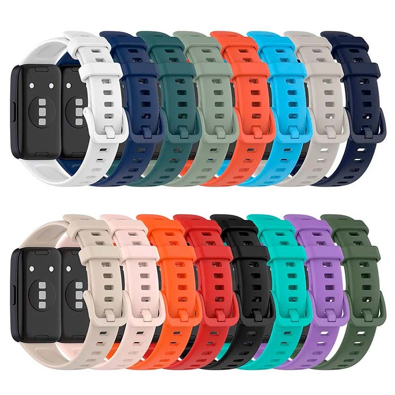 Pulseira de silicone compatível com Huawei Band 9 na cor Vermelho - Item6