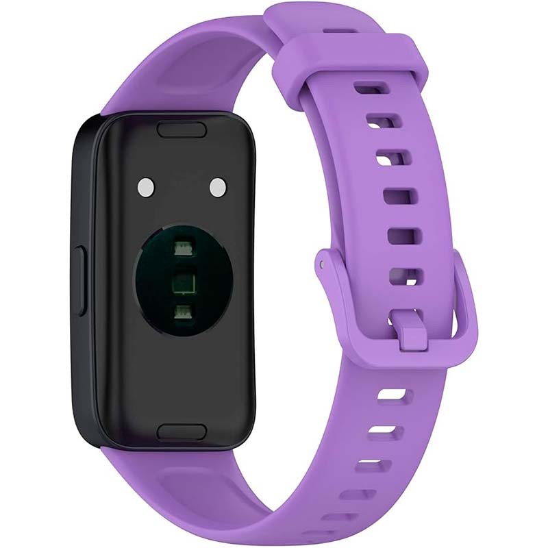 Bracelet en silicone compatible avec Huawei Band 9 de couleur Pourpre - Ítem1