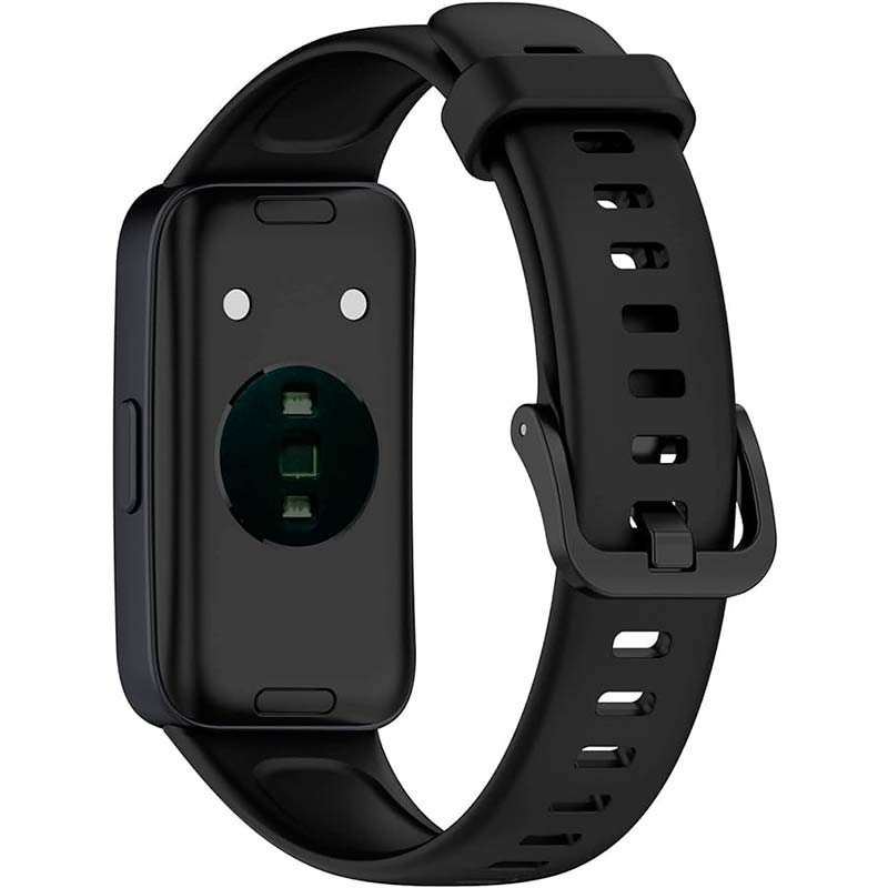 Pulseira de silicone compatível com Huawei Band 9 na cor Preto - Item1