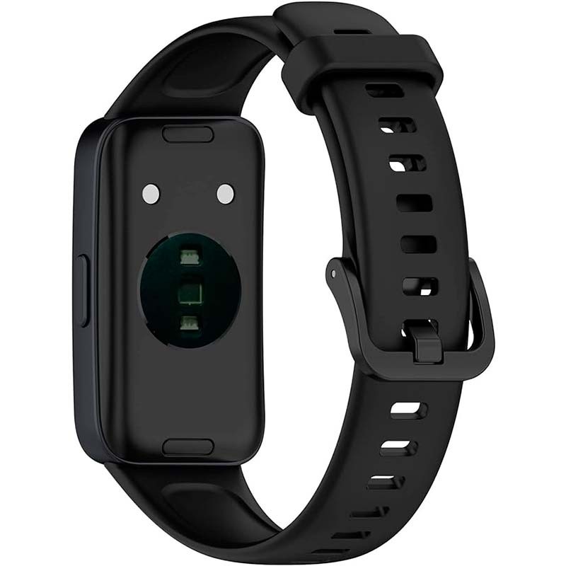 Correa de silicona compatible con Huawei Band 9 en color Negro - Ítem1