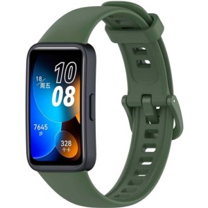 Pulseira de silicone compatível com Huawei Band 9 na cor Verde Escuro