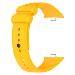 vista traseira da Pulseira de silicone compatível com Xiaomi Smart Band 8 Pro na cor Amarelo