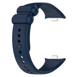 Pulseira de silicone azul marinho, lisa e ajustável, com fecho clássico e pinos de encaixe rápido, compatível com Mi Band 9 Pro, 8 Pro e Redmi Watch 4, 5, 6