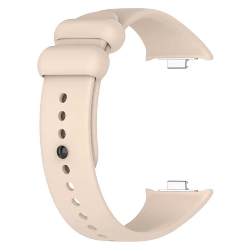 vista trasera de la Correa de silicona compatible con Xiaomi Smart Band 8 Pro en color Marfil