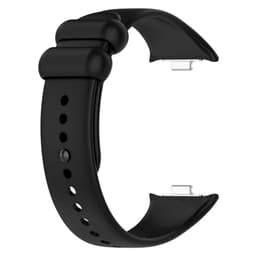 Vue arrière du bracelet en silicone compatible avec Xiaomi Smart Band 8 Pro en couleur Noir