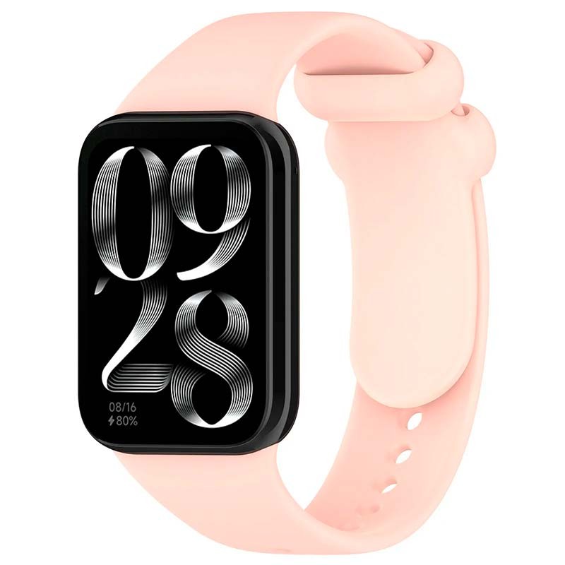 Pulseira de silicone compatível com Xiaomi Smart Band 8 Pro na cor Rosa - Item