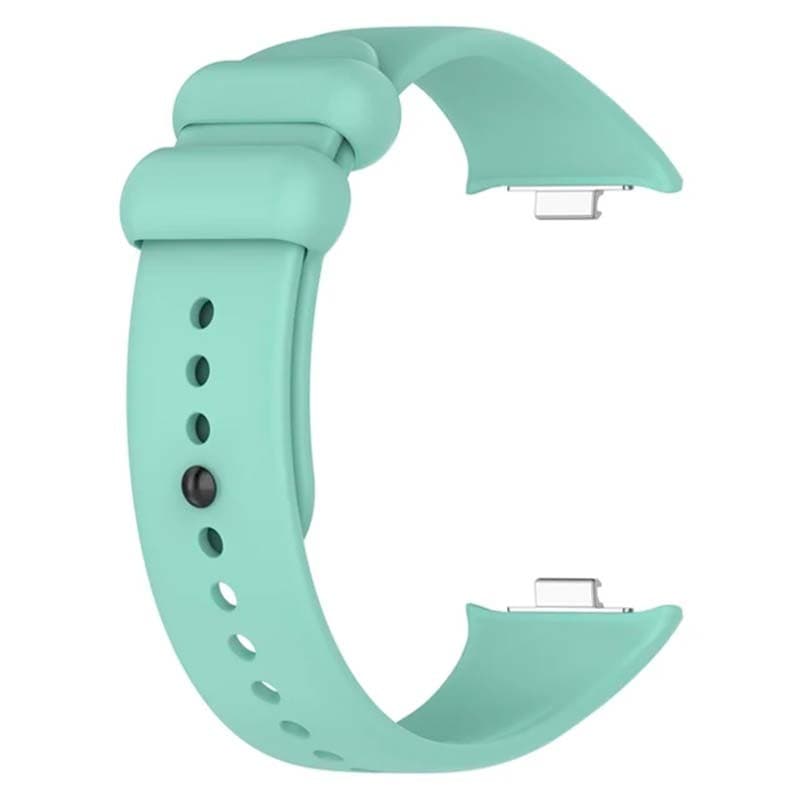 vista trasera de la Correa de silicona compatible con Xiaomi Smart Band 8 Pro en color Turquesa