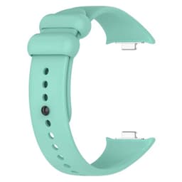 vista trasera de la Correa de silicona compatible con Xiaomi Smart Band 8 Pro en color Turquesa