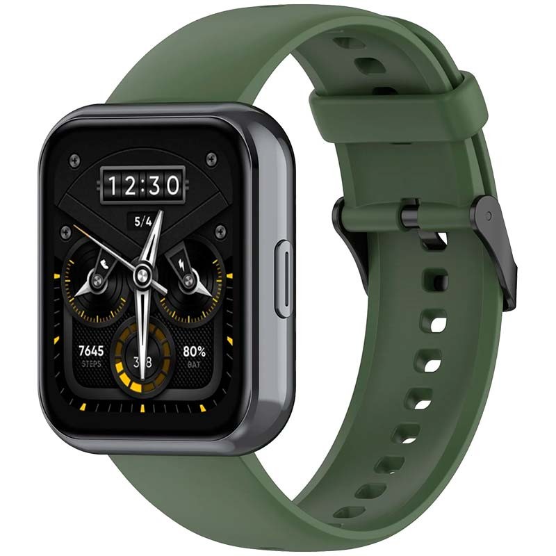 Correa de silicona verde oscuro para Realme Watch 3 - Ítem