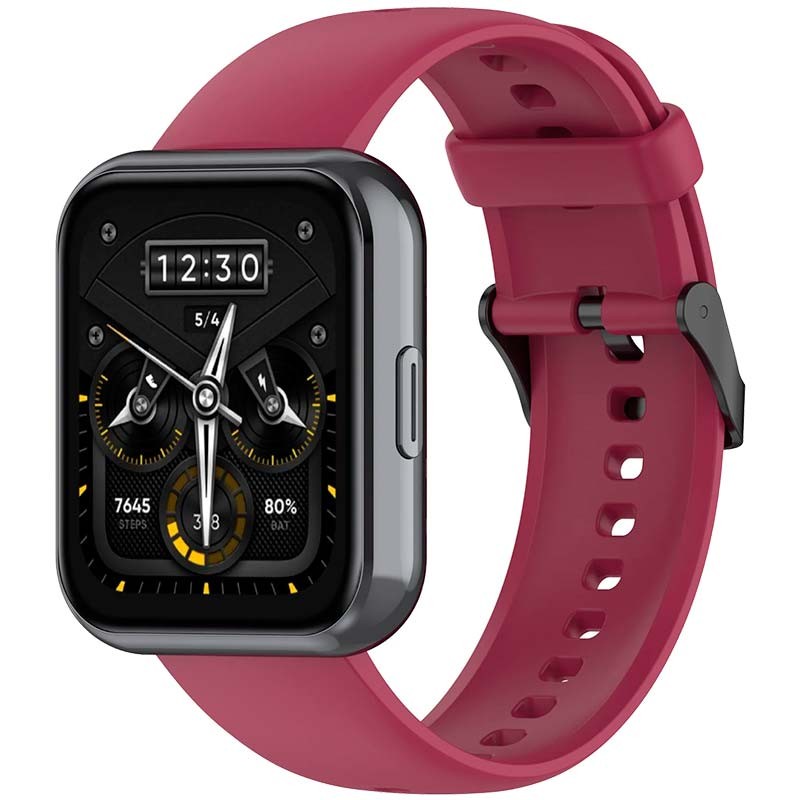 Correa de silicona borgoña para Realme Watch 3 - Ítem