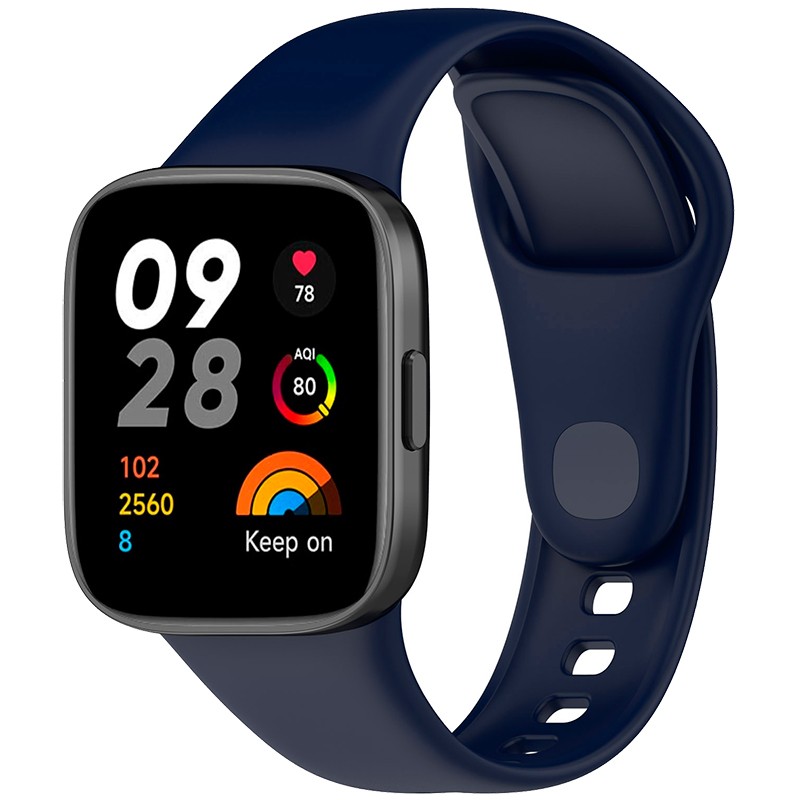 Pulseira de silicone azul escuro para Xiaomi Redmi Watch 3 - Item