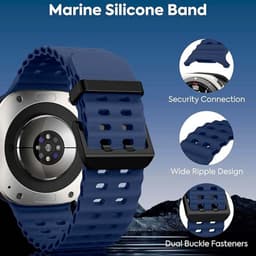 Correa de silicona Samsung Galaxy Watch Ultra Azul Oscuro - vista detallada