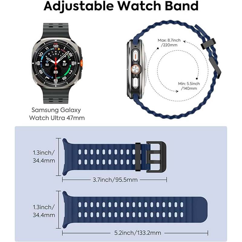 Correa de silicona Samsung Galaxy Watch Ultra Azul Oscuro - Ítem2