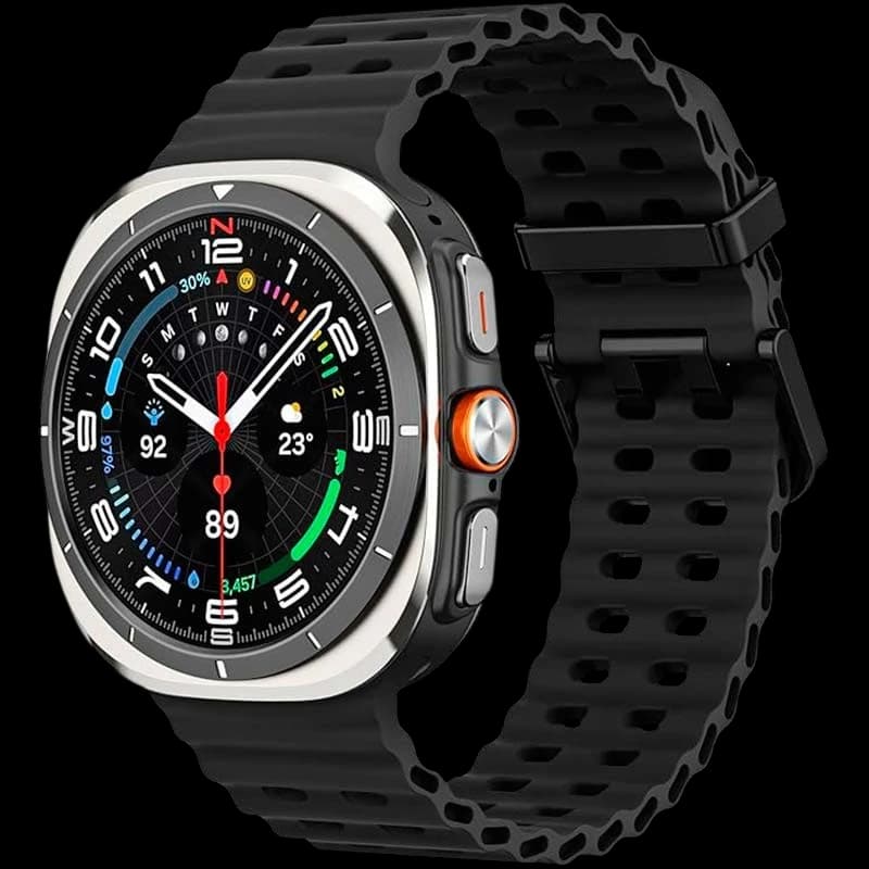 Bracelet en silicone Samsung Galaxy Watch Ultra/Ultra 2 Noir