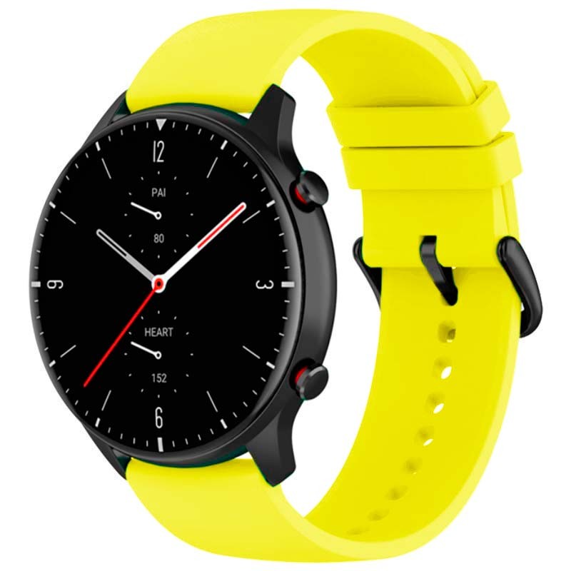 Bracelet en silicone jaune universel de 22 mm pour smartwatch - Ítem
