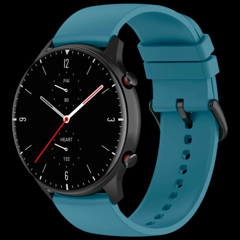 Bracelet en silicone bleu universel de 22 mm pour smartwatch