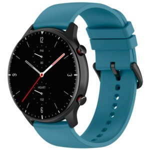 Bracelet en silicone bleu universel de 22 mm pour smartwatch