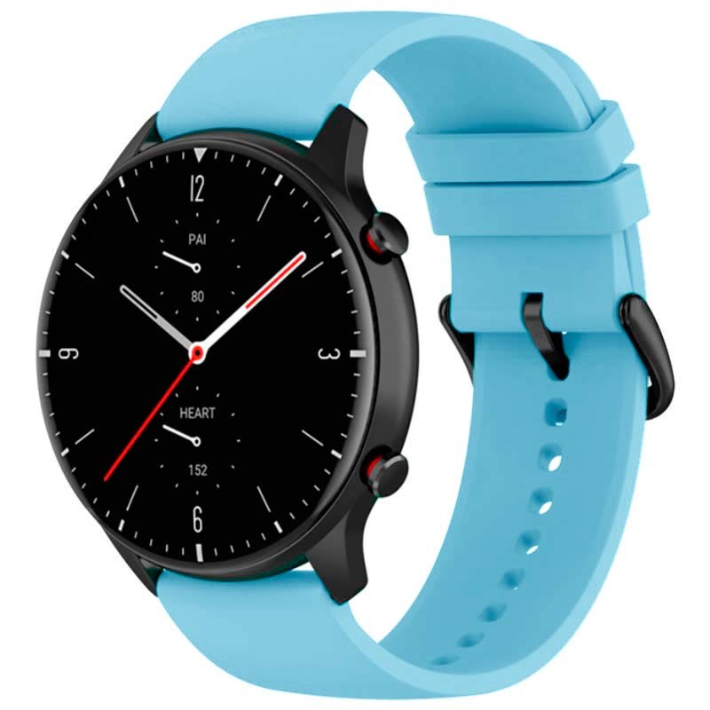 Pulseira de silicone azul claro universal de 22mm para smartwatch - Item