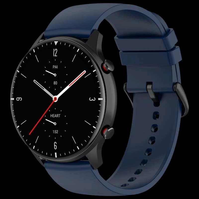 Bracelet en silicone bleu marine universel de 22 mm pour smartwatch
