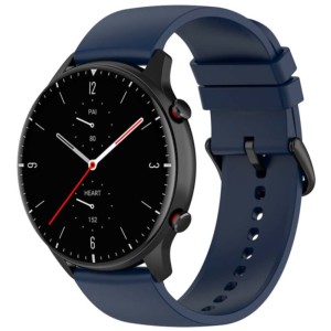 Pulseira de silicone azul marinho universal de 22mm para smartwatch