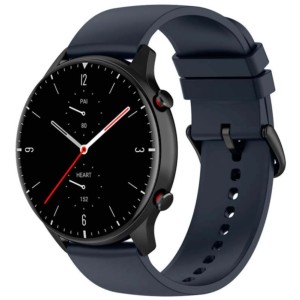 Correa de silicona azul oscuro universal de 22mm para smartwatch