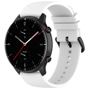 Bracelet en silicone blanc universel de 22 mm pour smartwatch