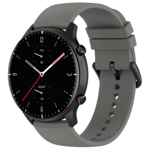 Pulseira de silicone cinzento universal de 22mm para smartwatch