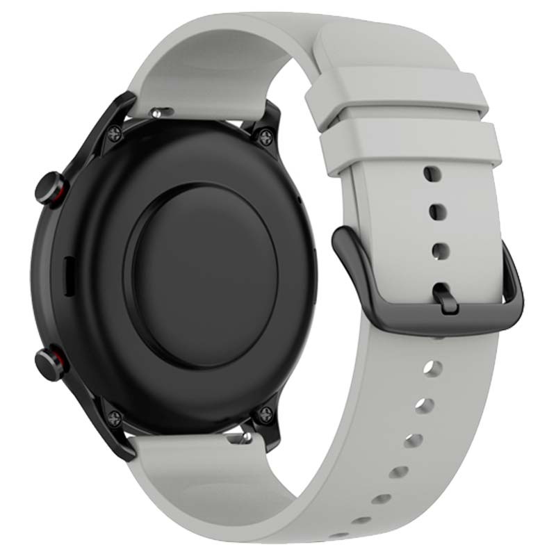 Pulseira de silicone cinzento claro universal de 22mm para smartwatch - Item1