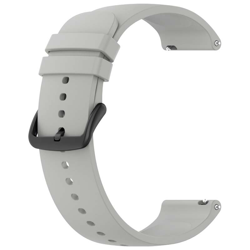 Pulseira de silicone cinzento claro universal de 22mm para smartwatch - Item2