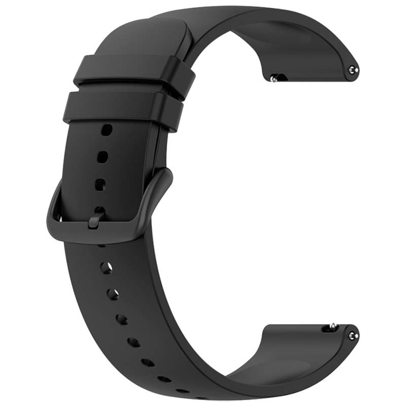 Pulseira de silicone preta universal de 22mm para smartwatch - Item2