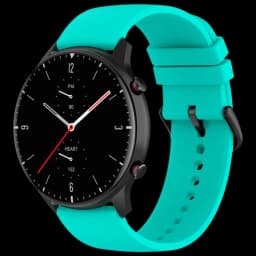 Bracelet en silicone turquoise universel de 22 mm pour smartwatch