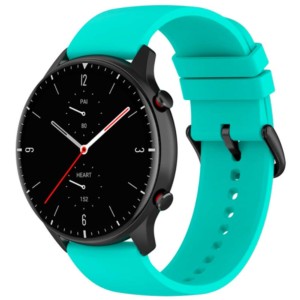 Pulseira de silicone turquesa universal de 22mm para smartwatch