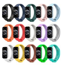 Pulseira de silicone compatível com o Xiaomi Smart Band 8 Active na cor Branco e outras cores disponíveis