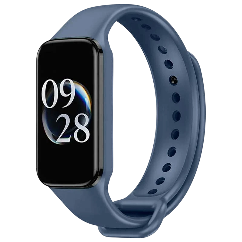 Pulseira de silicone compatível com Xiaomi Smart Band 8 Active na cor Azul Marinho - Item