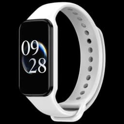 Pulseira de silicone compatível com Xiaomi Smart Band 8 Active na cor Branco