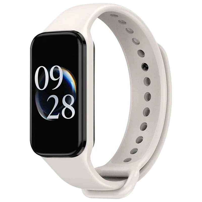 Bracelet en silicone compatible avec Xiaomi Smart Band 8 Active de couleur Ivoire - Ítem