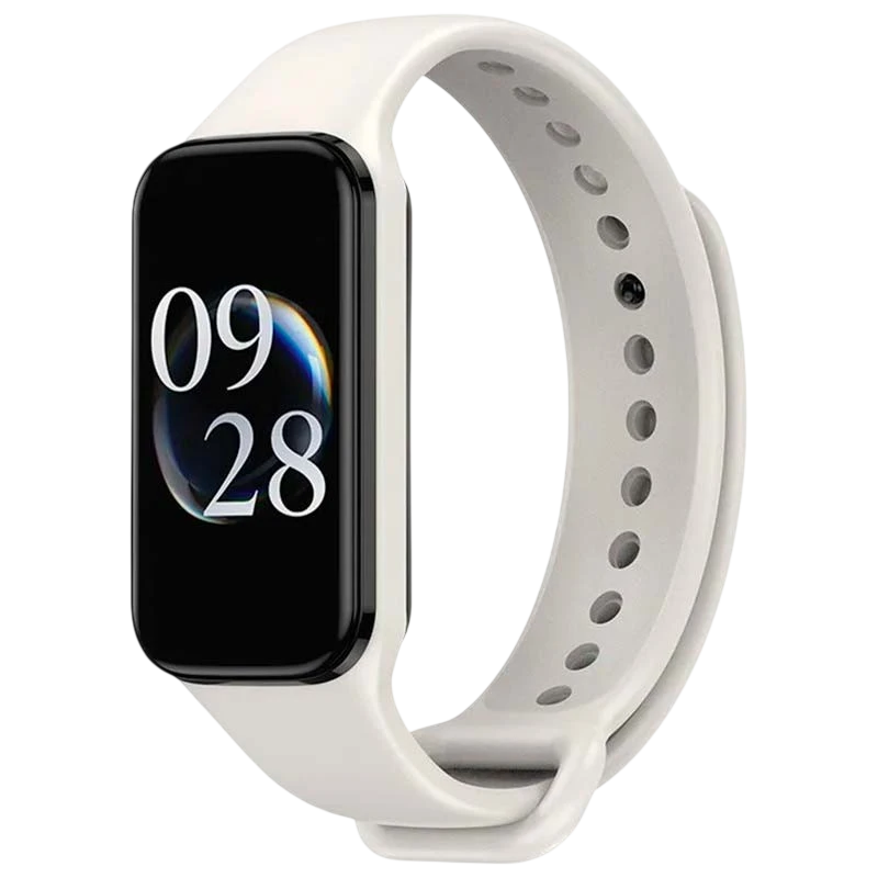 Pulseira de silicone compatível com Xiaomi Smart Band 8 Active na cor Marfim - Item