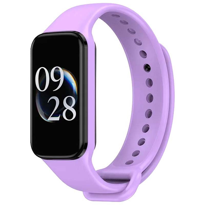 Correa de silicona compatible con Xiaomi Smart Band 8 Active en color Morado - Ítem