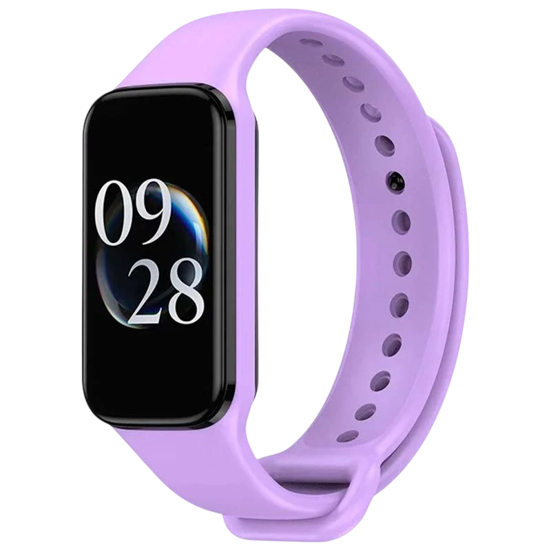 Pulseira de silicone compatível com Xiaomi Smart Band 8 Active na cor Roxo - Item