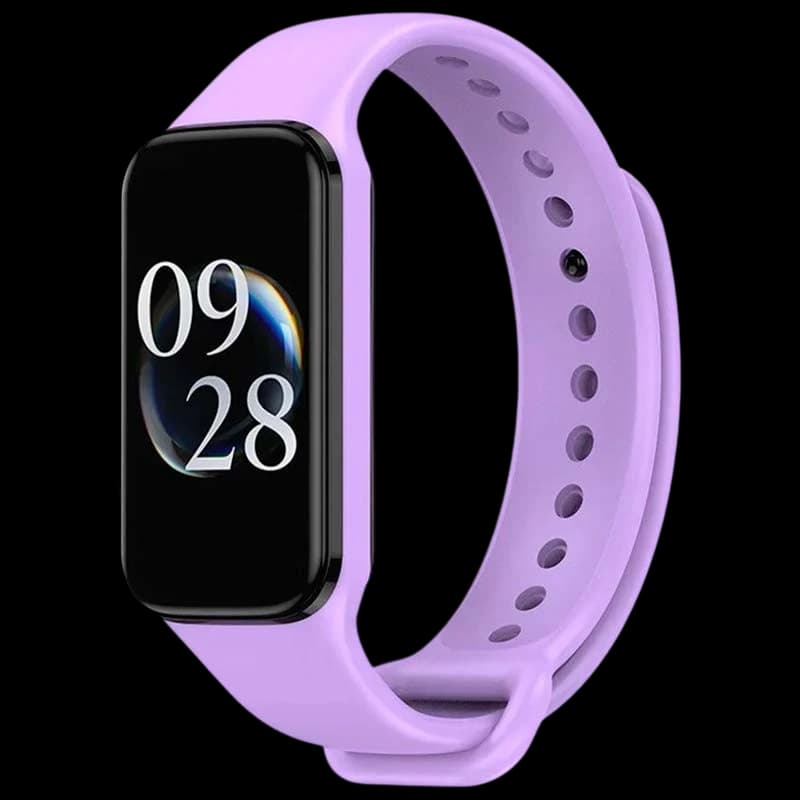 Pulseira de silicone compatível com Xiaomi Smart Band 8 Active na cor Roxo