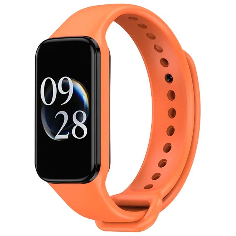 Bracelet en silicone compatible avec Xiaomi Smart Band 8 Active de couleur Orange - Ítem