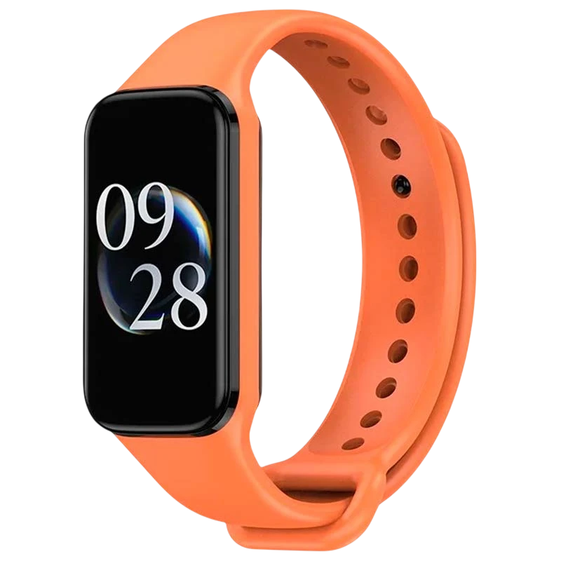 Pulseira de silicone compatível com Xiaomi Smart Band 8 Active na cor Laranja - Item