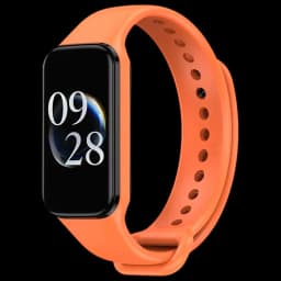 Pulseira de silicone compatível com Xiaomi Smart Band 8 Active na cor Laranja