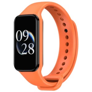 Correa de silicona compatible con Xiaomi Smart Band 8 Active en color Naranja