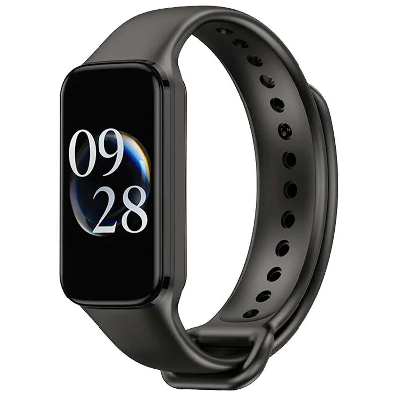 Bracelet en silicone compatible avec Xiaomi Smart Band 8 Active de couleur Noir - Ítem
