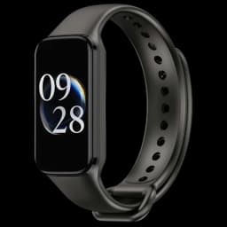Pulseira de silicone compatível com Xiaomi Smart Band 8 Active na cor Preto