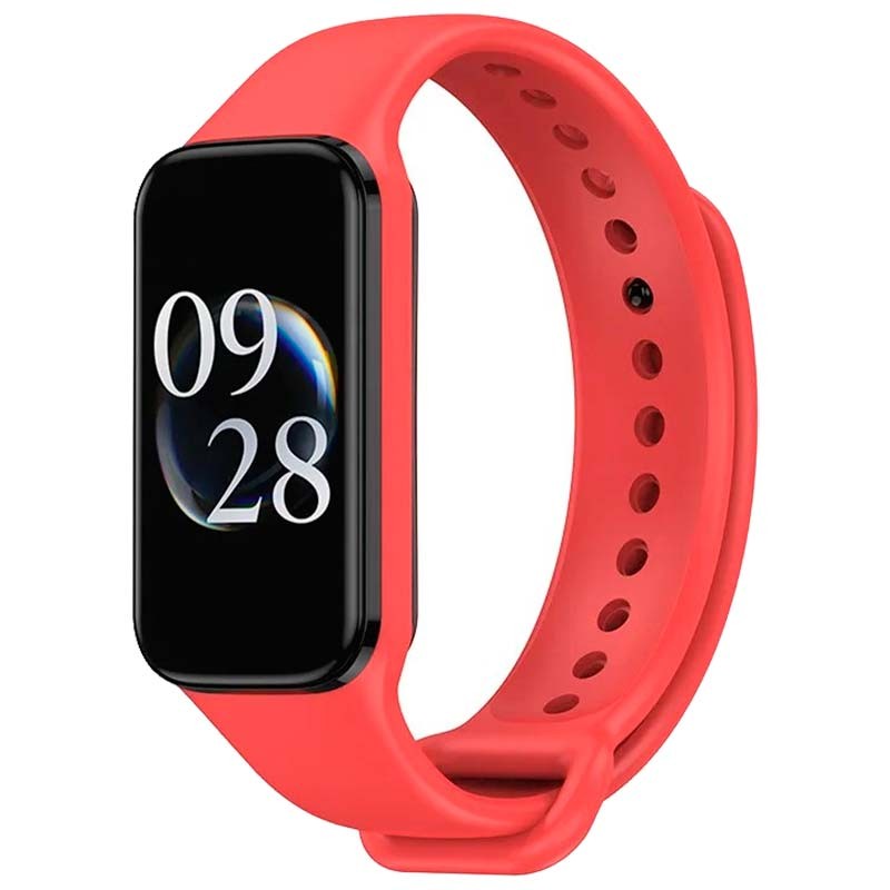 Pulseira de silicone compatível com Xiaomi Smart Band 8 Active na cor Vermelho - Item