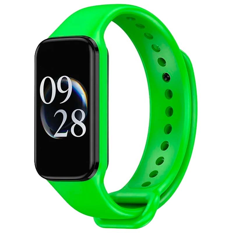 Pulseira de silicone compatível com Xiaomi Smart Band 8 Active na cor Verde Limão - Item