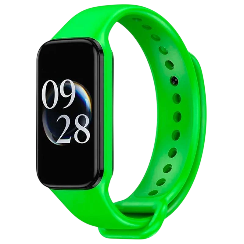 Pulseira de silicone compatível com Xiaomi Smart Band 8 Active na cor Verde Limão - Item