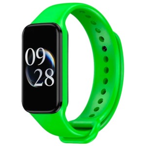 Correa de silicona compatible con Xiaomi Smart Band 8 Active en color Verde Lima